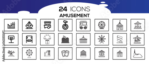 AMUSEMENT ICON SET DESIGN