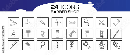 BARBER ICON SET DESIGN