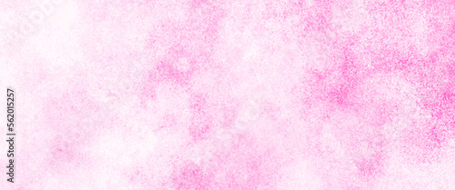 Soft pastel pink watercolor background painted on white paper texture, monochrome pink and white ink effect water color illustration. Abstract grunge pink shades watercolor background. 