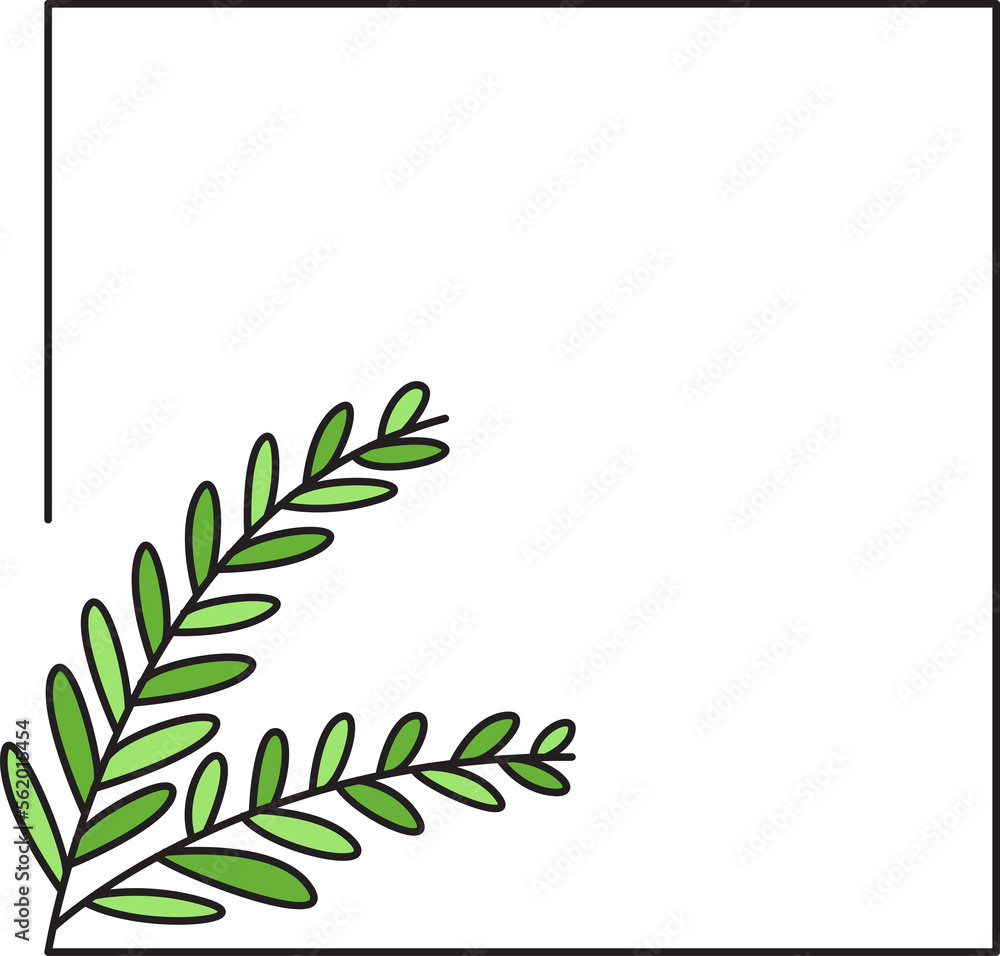 Obraz premium decorative floral frames illustration