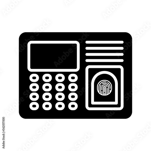 Attendance machine icon. sign for mobile concept and web design. vector illustration%09
