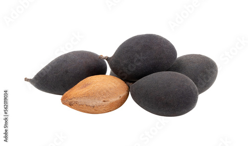 velvet tamarind fruit ( Dialium cochinchinense) isolated on transparent png photo