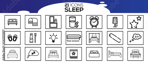 SLEEP ICON SET DESIGN