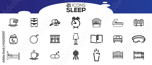 SLEEP ICON SET DESIGN