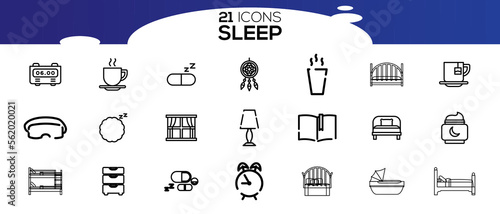 SLEEP ICON SET DESIGN