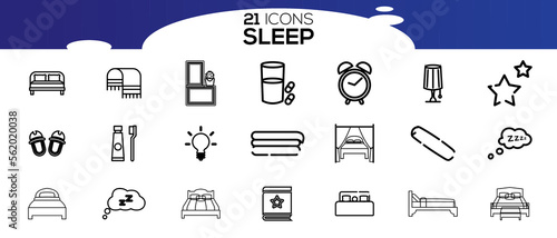 SLEEP ICON SET DESIGN