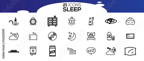 SLEEP ICON SET DESIGN