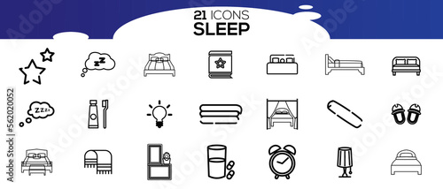 SLEEP ICON SET DESIGN