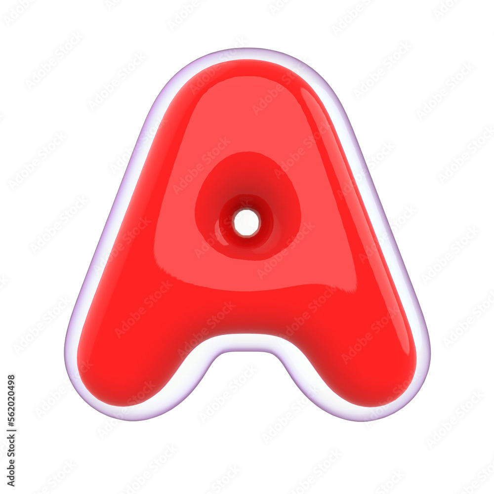 3D Letter A Red With Generative AI 3D Letter A Red With Generative AI