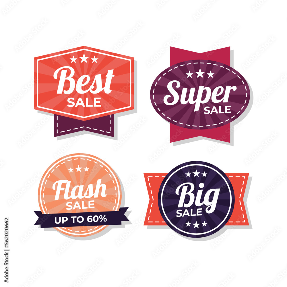 Special offer sale banner element collection set