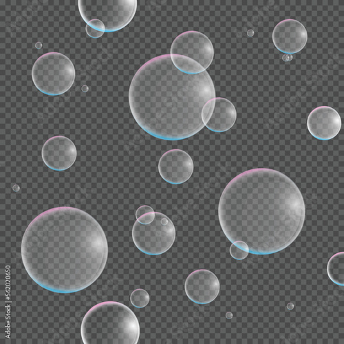 soap bubbles on a white background