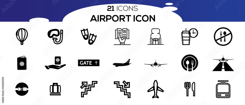 AIRPORT ICON SET DESIGN