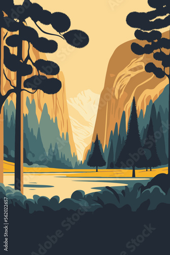 el capitan yosemite national park Sierra nevada of central california poster