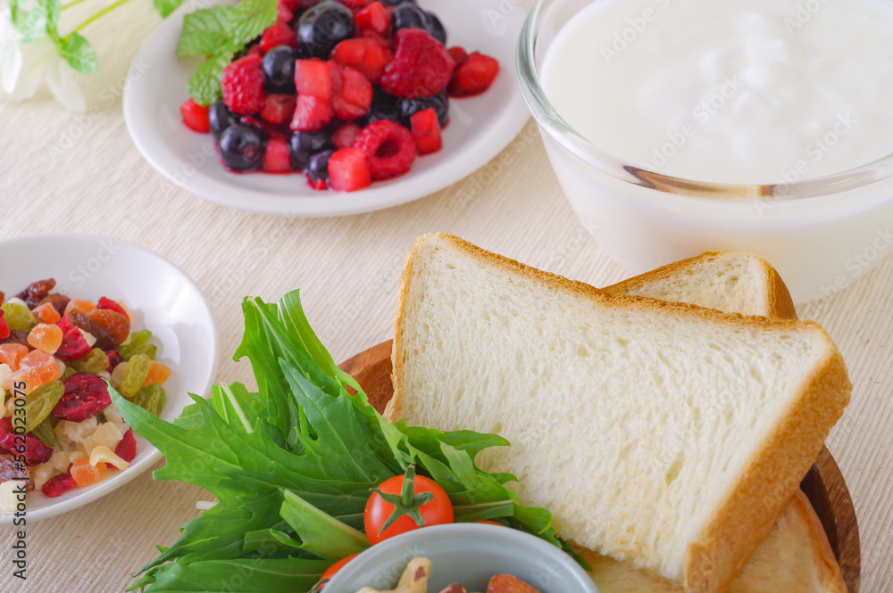 健康的な洋食の朝食 健康的な洋食の朝食