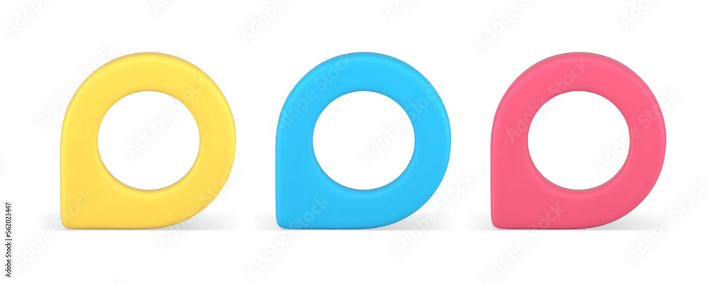 GPS map pin pointer navigation location place searching 3d icon realistic vector illustration