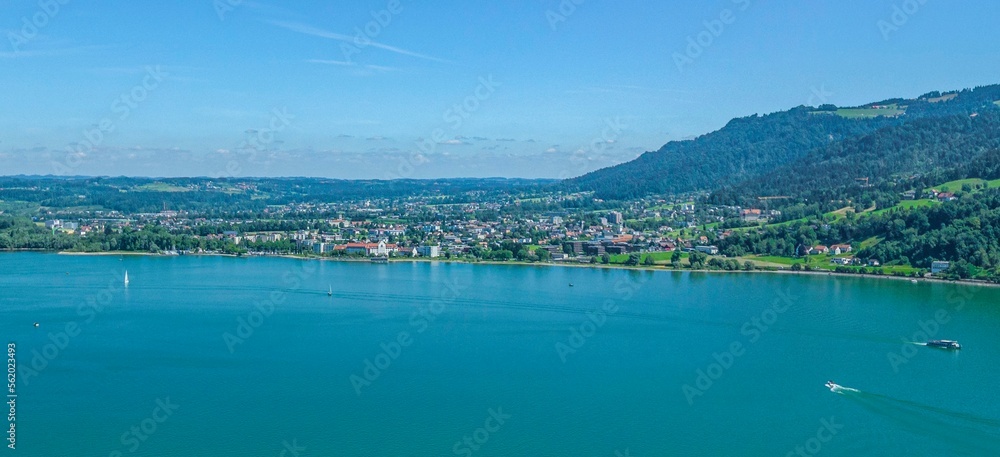 Ausblick auf den östlichen Bodensee bei Bregenz
