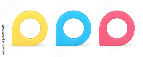 GPS map pin pointer navigation location place searching 3d icon realistic vector illustration