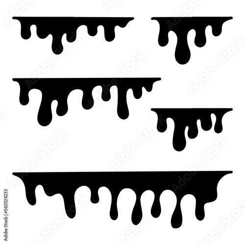 Doodle sketch style of Hand drawn Dripping liquid vector illustration.