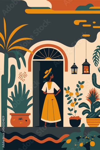 traditional house of mexico city tourism attraction wall art print poster