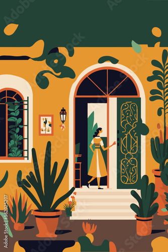 traditional house of mexico city tourism attraction wall art print poster