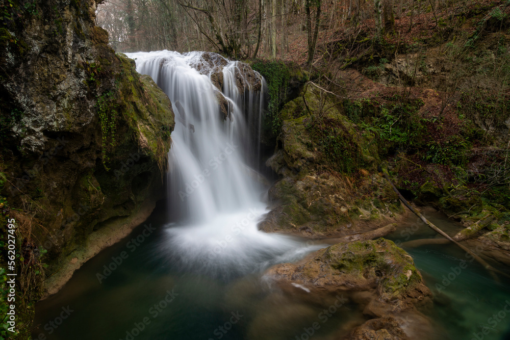 Waterfall in the winter, La Vaioaga