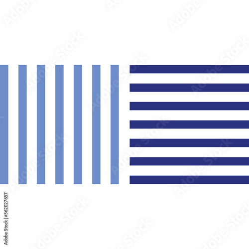 Blue Geometric Element (7)