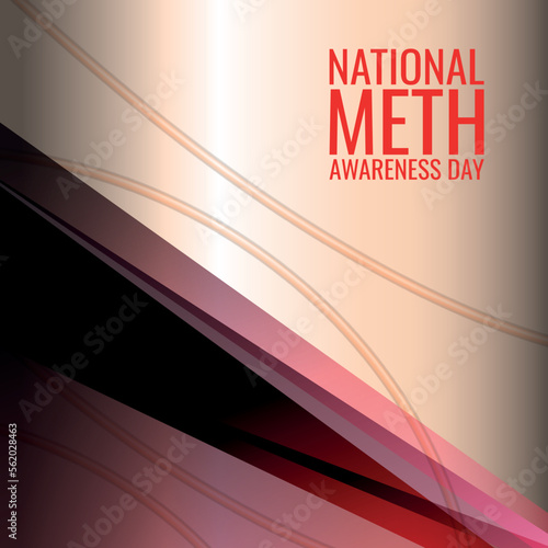 NATIONAL METH AWARENESS DAY . Design suitable for greeting card poster and banner