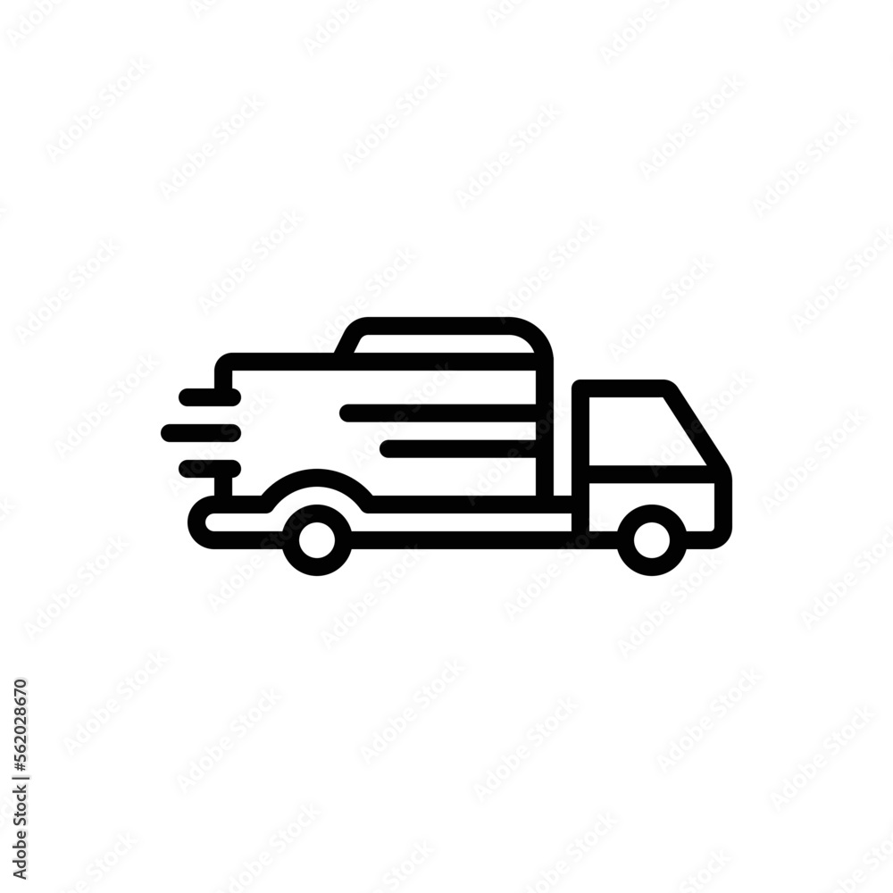 Black line icon for shipping Black line icon for shipping