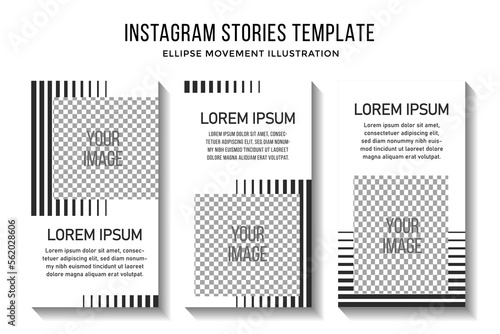 monochrome potrait background or stories template in balck and white concept