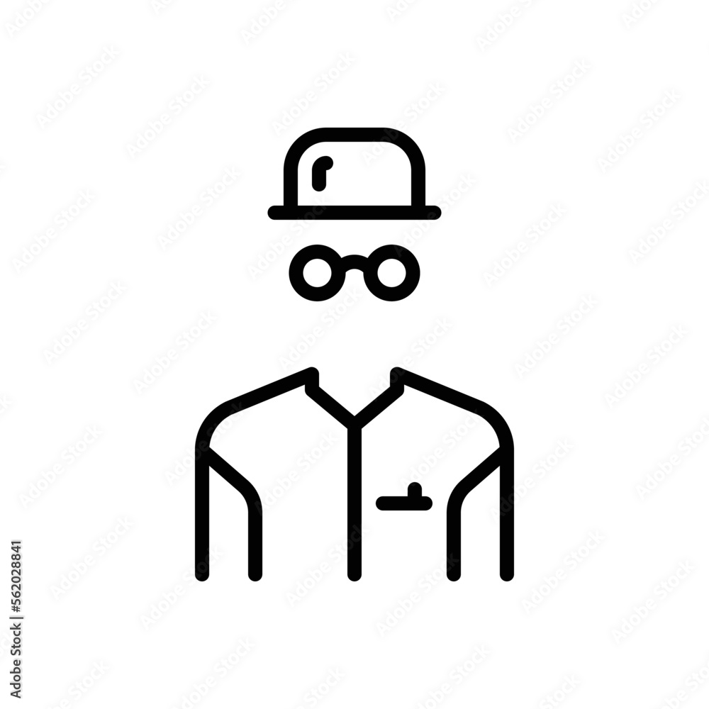 Black line icon for invisible Black line icon for invisible