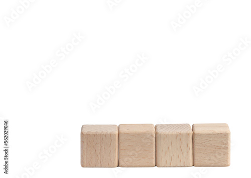 Fototapeta Naklejka Na Ścianę i Meble -  square wooden blocks on white background