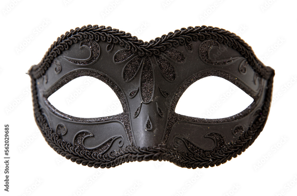 Venetian carnival mask black color isolated Transparent background, PNG.  Stock Photo | Adobe Stock