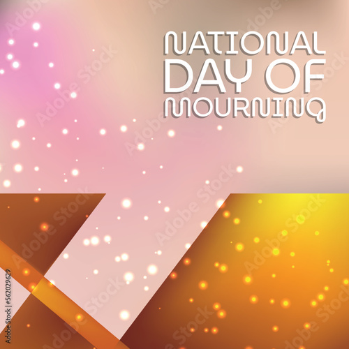 National Day of Mourning. Design suitable for greeting card poster and banner