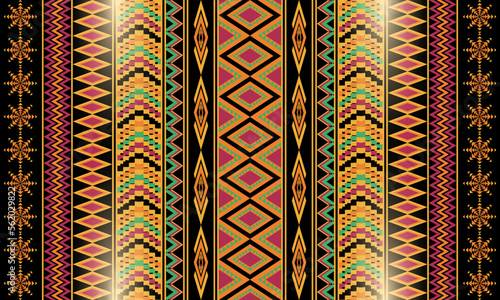 Geometric striped pattern folklore ornament. Tribal ethnic vector texture ornate elegant luxury style. Figure tribal embroidery. Aztec Indian, Scandinavian, Gypsy, Mexican, African, folk patterns.