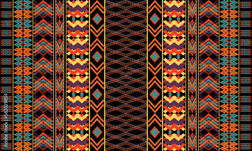 Geometric striped pattern folklore ornament. Tribal ethnic vector texture ornate elegant luxury style. Figure tribal embroidery. Aztec Indian, Scandinavian, Gypsy, Mexican, African, folk patterns.