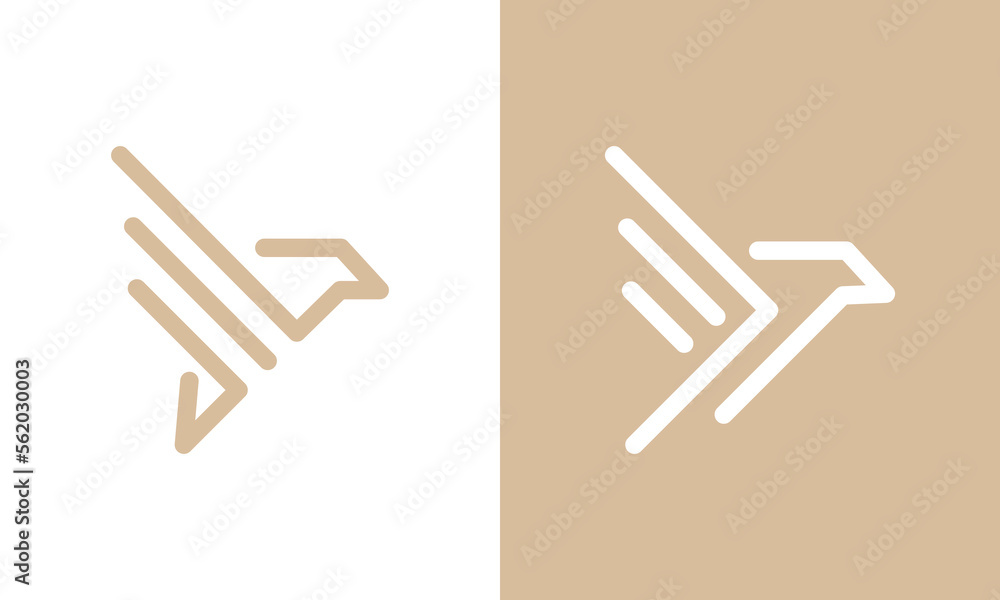 golden eagle logo set with linear style illustration vector design. golden eagle logo set with linear style illustration vector design.