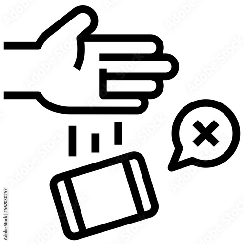 disconnect outline style icon