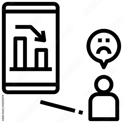 expectation outline style icon