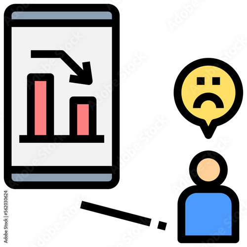 expectation filled outline style icon