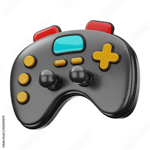 Premium game console remote controller icon 3d rendering on isolated background