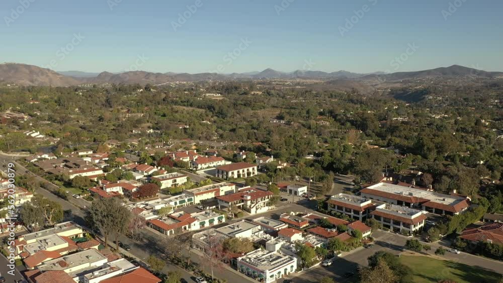 Aerial view of Rancho Santa Fe, a wealthy community in San Diego, California. Aerial view of Rancho Santa Fe, a wealthy community in San Diego, California.