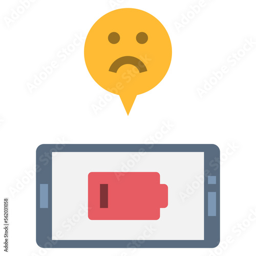 battery low flat style icon