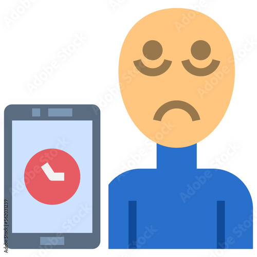 sleep disruption flat style icon
