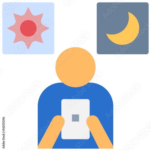 smartphone addiction flat style icon