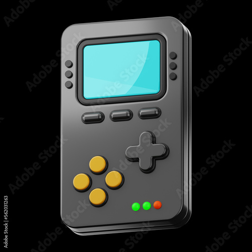 Premium game console icon 3d rendering on isolated background