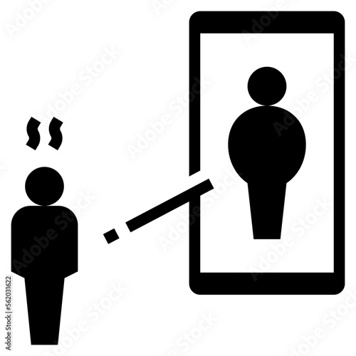 low self esteem glyph style icon