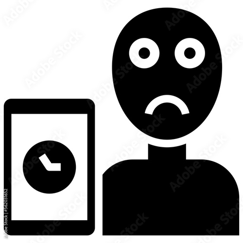 sleep disruption glyph style icon