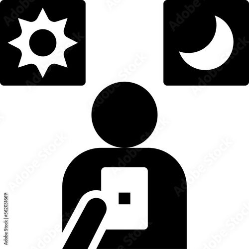 smartphone addiction glyph style icon
