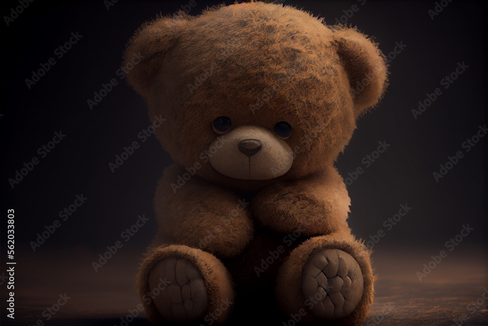 Obraz premium sad teddy bear