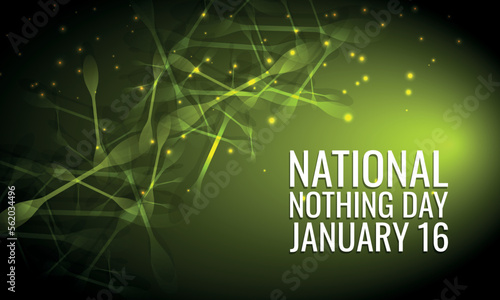 National Nothing Day. Design suitable for greeting card poster and banner
